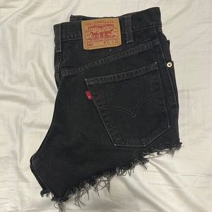 Black Levi Jean Shorts